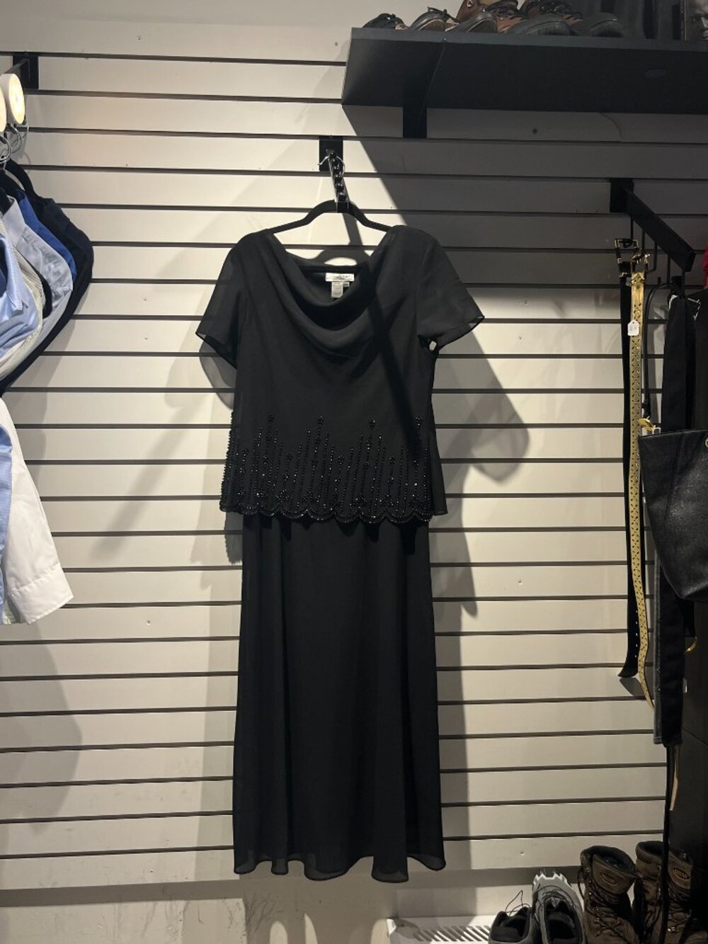 Coldwater Creek Black Tiered Formal Dress - Picture 5 of 9